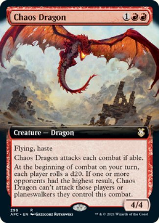 (299) Magic The Gathering Commander: Adventures in the Forgotten Realms: Extras Single: Chaos Dragon  Rare