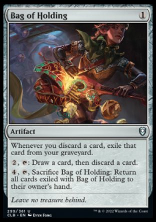 (299) Magic The Gathering Commander Legends: Battle for Baldur's Gate Single: Bag of Holding Holo Uncommon