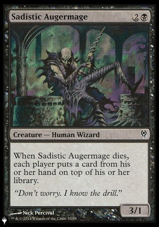 (052) Magic The Gathering The List Single: Sadistic Augermage  Common