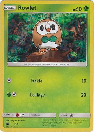 (001/12) Pokemon TCG McDonald's Collection 2017 Single: Rowlet   Promo