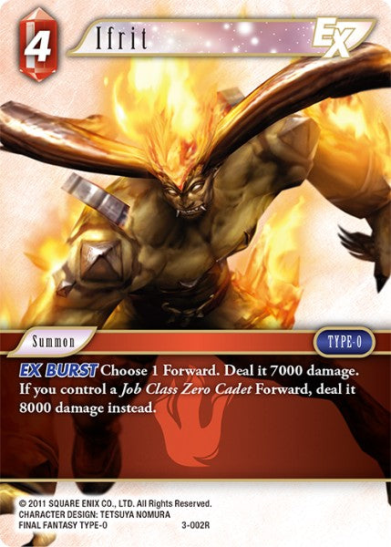 (002) Final Fantasy TCG Opus III Single: Ifrit (3-002)  Rare