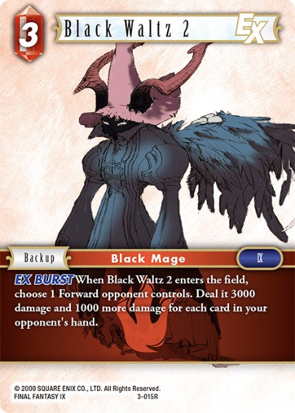 (015) Final Fantasy TCG Opus III Single: Black Waltz 2 (3-015) Holo Rare