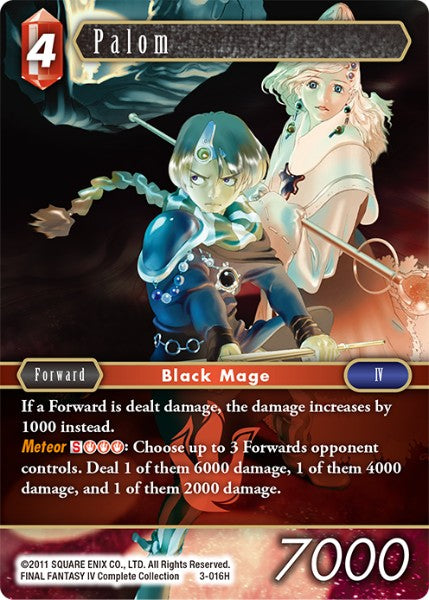 (016) Final Fantasy TCG Opus III Single: Palom (3-016) Holo Hero