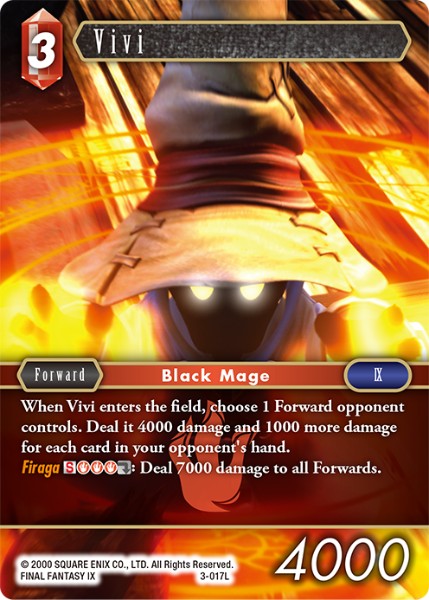(017) Final Fantasy TCG Opus III Single: Vivi (3-017) Holo Legend