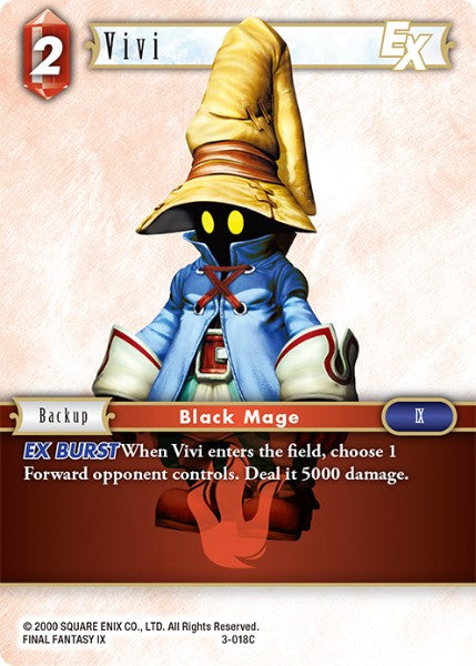 (018) Final Fantasy TCG Opus III Single: Vivi (3-018) Holo Common