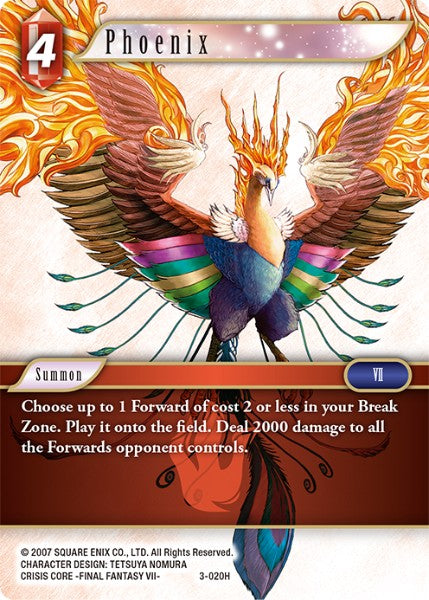 (020) Final Fantasy TCG Opus III Single: Phoenix (3-020)  Hero