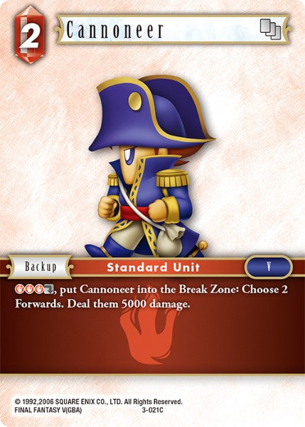 (021) Final Fantasy TCG Opus III Single: Cannoneer (3-021) Holo Common
