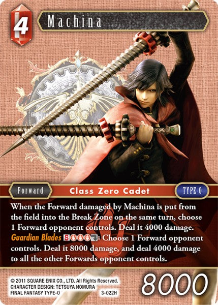 (022) Final Fantasy TCG Opus III Single: Machina (3-022) Holo Hero