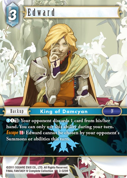 (029) Final Fantasy TCG Opus III Single: Edward (3-029) Holo Rare