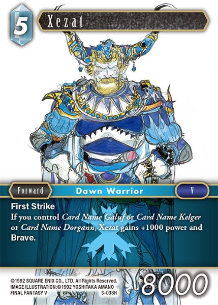 (038) Final Fantasy TCG Opus III Single: Xezat (3-038) Holo Hero