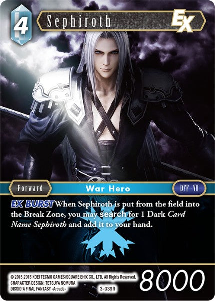 (039) Final Fantasy TCG Opus III Single: Sephiroth (3-039) Holo Rare