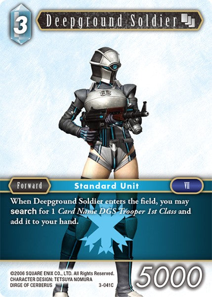 (041) Final Fantasy TCG Opus III Single: Deepground Soldier (3-041) Holo Common