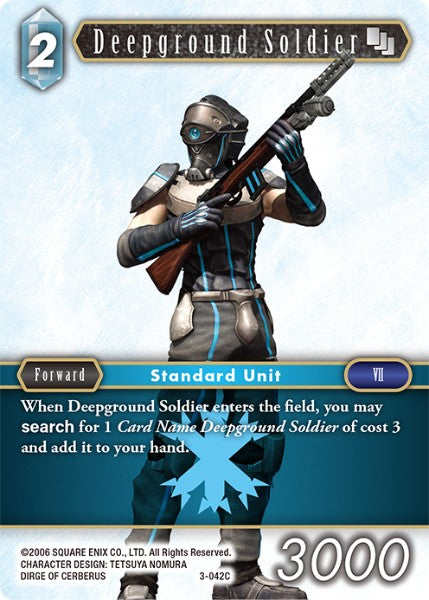 (042) Final Fantasy TCG Opus III Single: Deepground Soldier (3-042) Holo Common