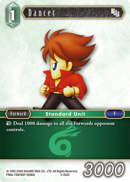 (052) Final Fantasy TCG Opus III Single: Dancer (3-052) Holo Common