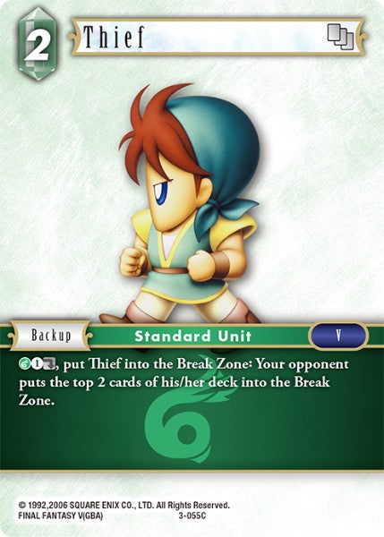 (055) Final Fantasy TCG Opus III Single: Thief (3-055) Holo Common