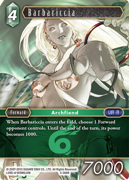 (066) Final Fantasy TCG Opus III Single: Barbariccia (3-066) Holo Rare