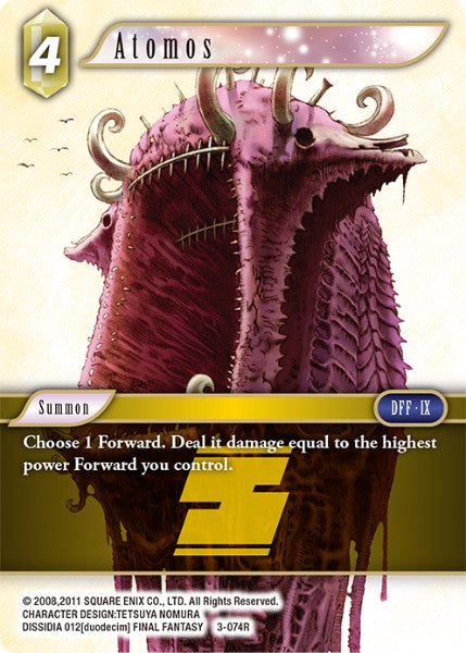 (074) Final Fantasy TCG Opus III Single: Atomos (3-074) Holo Rare