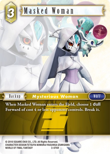 (076) Final Fantasy TCG Opus III Single: Masked Woman (3-076) Holo Rare