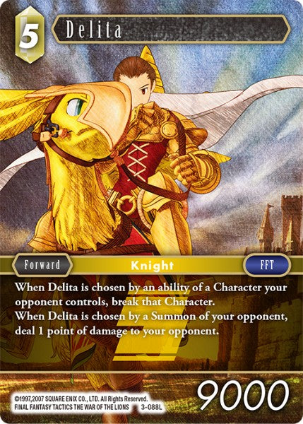 (088) Final Fantasy TCG Opus III Single: Delita (3-088) Holo Legend