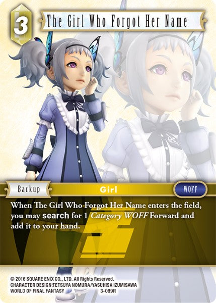 (089) Final Fantasy TCG Opus III Single: The Girl Who Forgot Her Name (3-089) Holo Rare