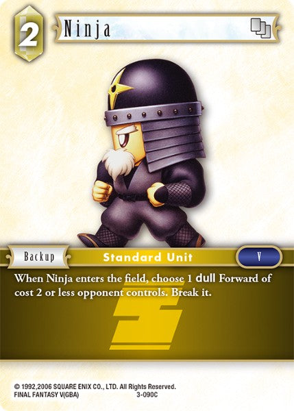 (090) Final Fantasy TCG Opus III Single: Ninja (3-090)  Common
