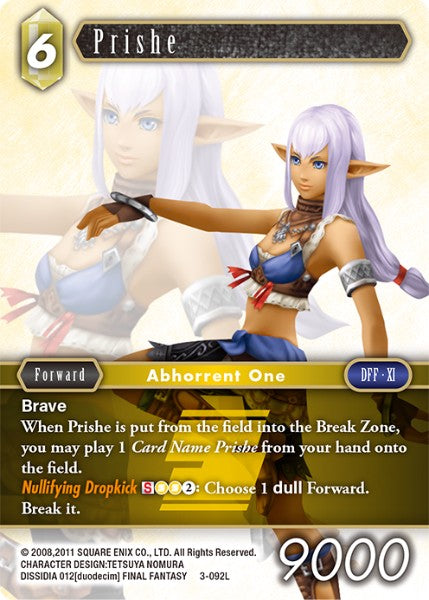 (092) Final Fantasy TCG Opus III Single: Prishe (3-092)  Legend