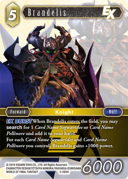 (093) Final Fantasy TCG Opus III Single: Brandelis (3-093)  Hero