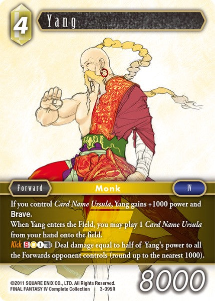 (095) Final Fantasy TCG Opus III Single: Yang (3-095) Holo Rare