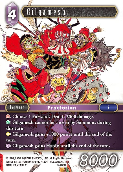 (103) Final Fantasy TCG Opus III Single: Gilgamesh (3-103) Holo Hero