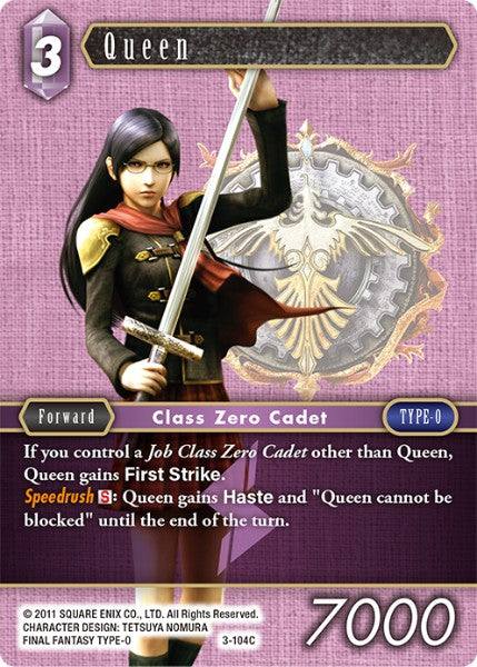 (104) Final Fantasy TCG Opus III Single: Queen (3-104)  Common