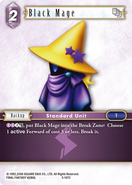 (107) Final Fantasy TCG Opus III Single: Black Mage (3-107) Holo Common