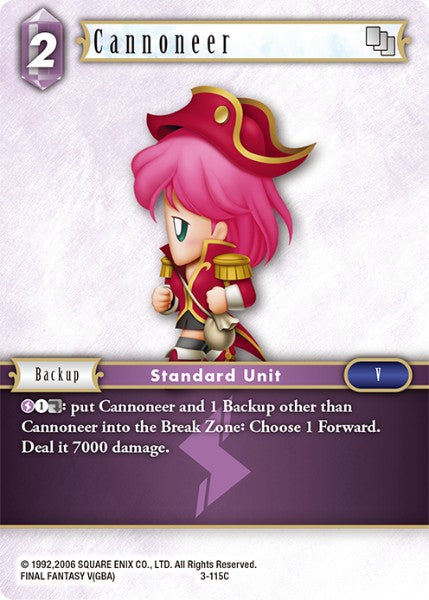 (115) Final Fantasy TCG Opus III Single: Cannoneer (3-115) Holo Common