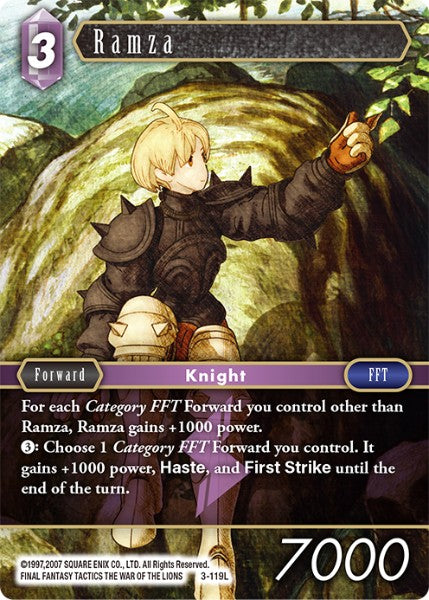 (119) Final Fantasy TCG Opus III Single: Ramza (3-119) Holo Legend