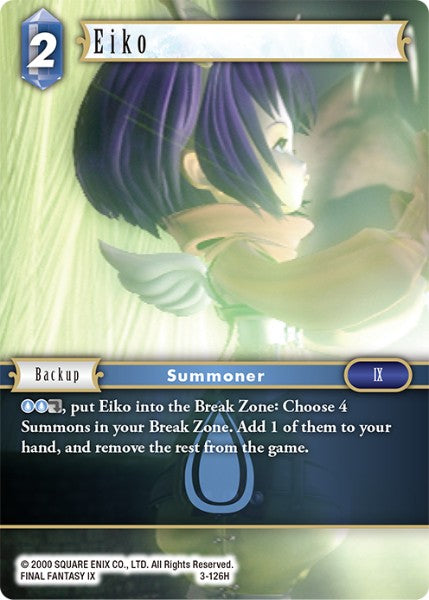 (126) Final Fantasy TCG Opus III Single: Eiko (3-126) Holo Hero