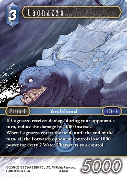 (130) Final Fantasy TCG Opus III Single: Cagnazzo (3-130) Holo Rare