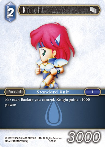 (139) Final Fantasy TCG Opus III Single: Knight (3-139)  Common