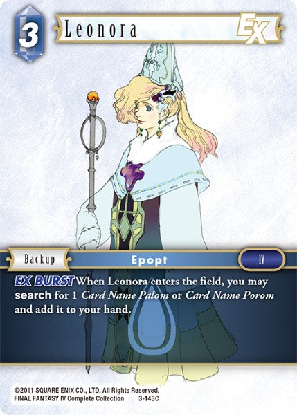 (143) Final Fantasy TCG Opus III Single: Leonora (3-143) Holo Common
