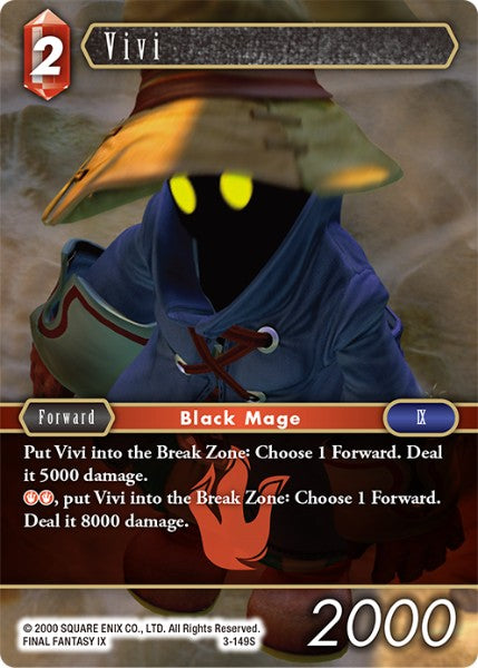 (149) Final Fantasy TCG Opus III Single: Vivi (3-149) Holo Starter