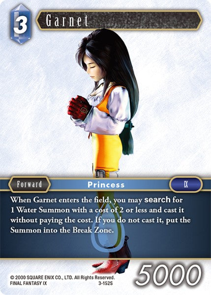(152) Final Fantasy TCG Opus III Single: Garnet (3-152) Holo Starter