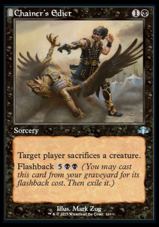 (300) Magic The Gathering Dominaria Remastered: Extras Single: Chainer's Edict (V.1) Holo Uncommon