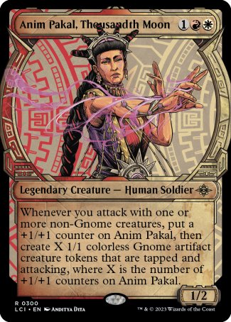 (300) Magic The Gathering The Lost Caverns of Ixalan: Extras Single: Anim Pakal, Thousandth Moon Holo Rare