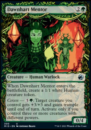 (300) Magic The Gathering Innistrad: Midnight Hunt: Extras Single: Dawnhart Mentor  Uncommon
