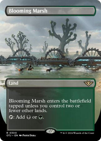 (300) Magic The Gathering Outlaws of Thunder Junction: Extras Single: Blooming Marsh  Holo Rare