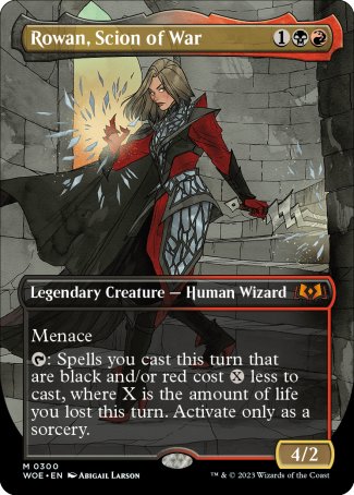 (300) Magic The Gathering Wilds of Eldraine: Extras Single: Rowan, Scion of War  Mythic