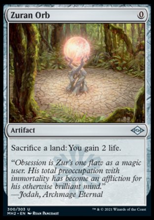 (300) Magic The Gathering Modern Horizons 2 Single: Zuran Orb (V.2) Holo Uncommon