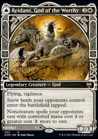(300) Magic The Gathering Kaldheim: Extras Single: Reidane, God of the Worthy // Valkmira, Protector's Shield  Rare