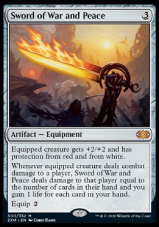 (300/332) Magic The Gathering Double Masters Single: Sword of War and Peace  Mythic