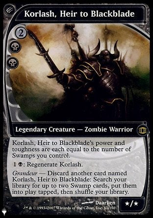 (087) Magic The Gathering The List Single: Korlash, Heir to Blackblade  Rare