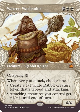 (300) Magic The Gathering Bloomburrow: Extras Single: Warren Warleader  Mythic