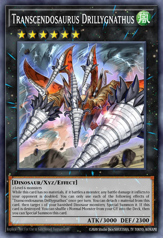 (005) YuGiOh TCG WISU: Wild Survivors Single: Transcendosaurus Drillygnathus  Rare
